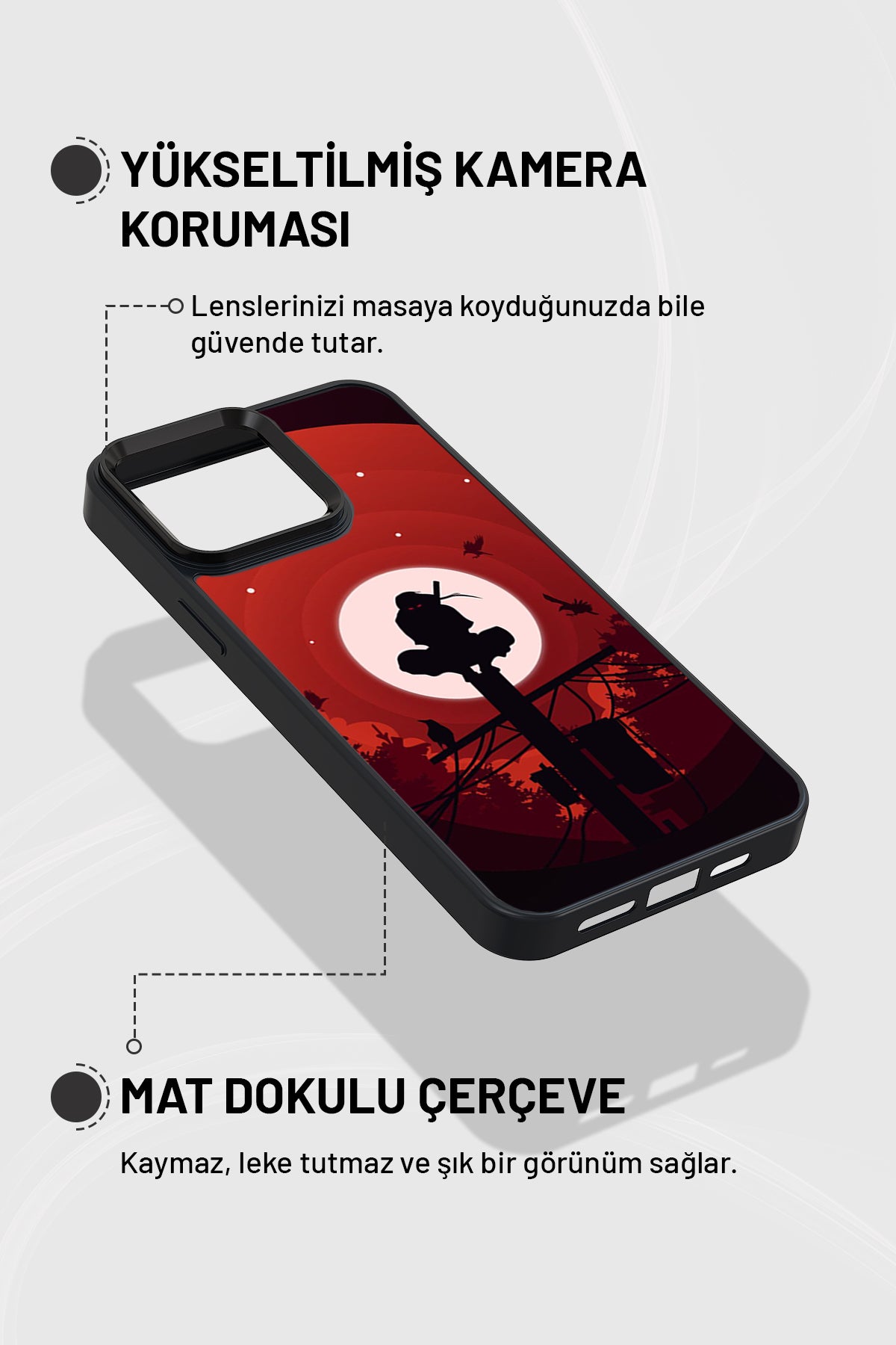 "Uchiha İtachi" Siyah İmpact Telefon Kılıfı