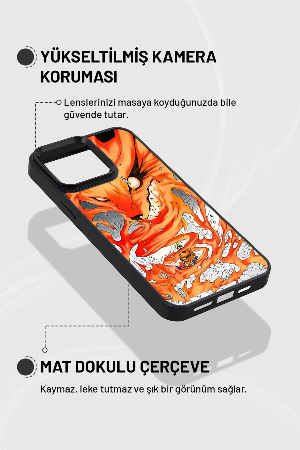 "Naruto x Kurama 2" Siyah İmpact Telefon Kılıfı