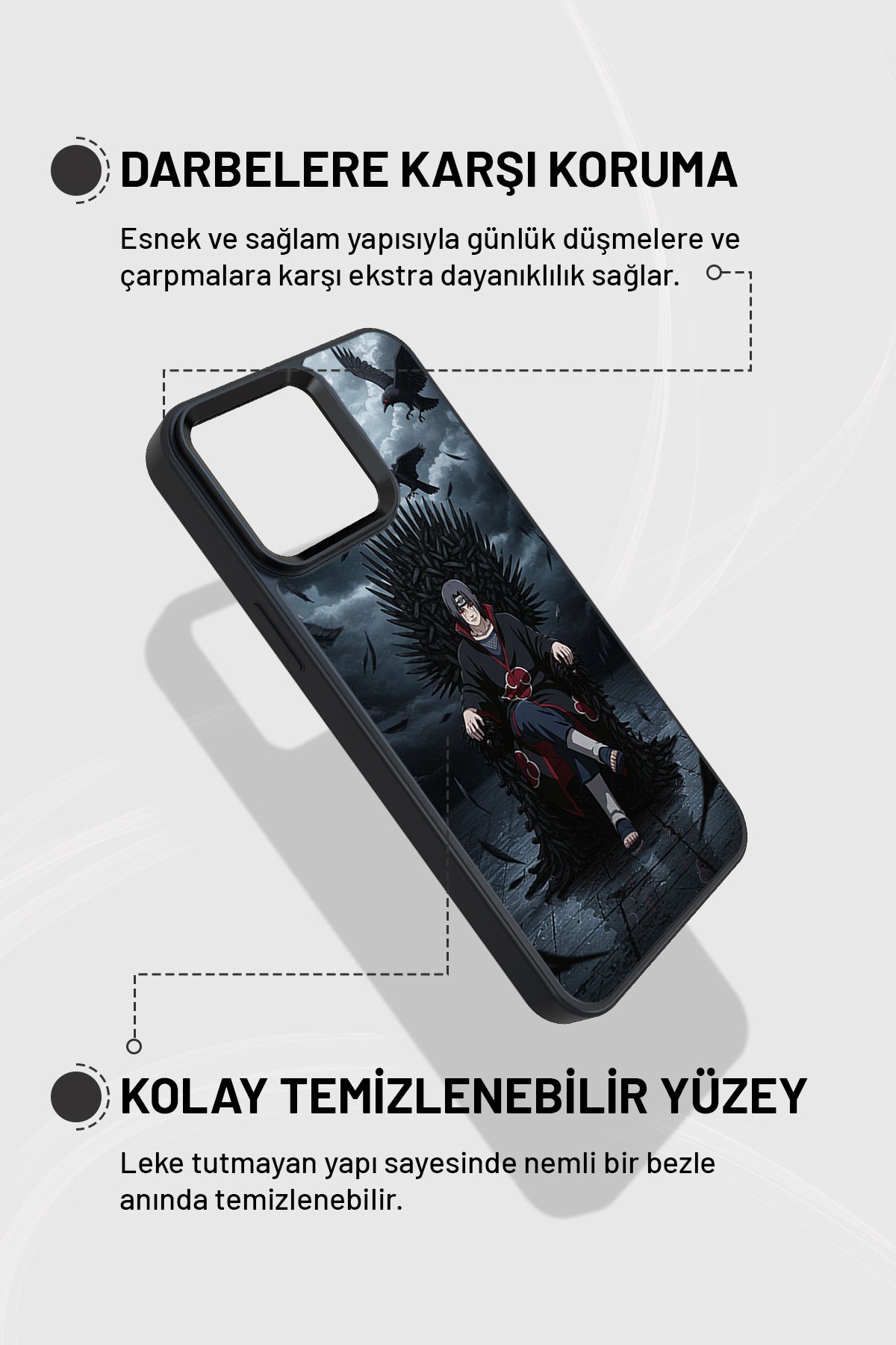 "İtachi Genjutsu" Siyah İmpact Telefon Kılıfı