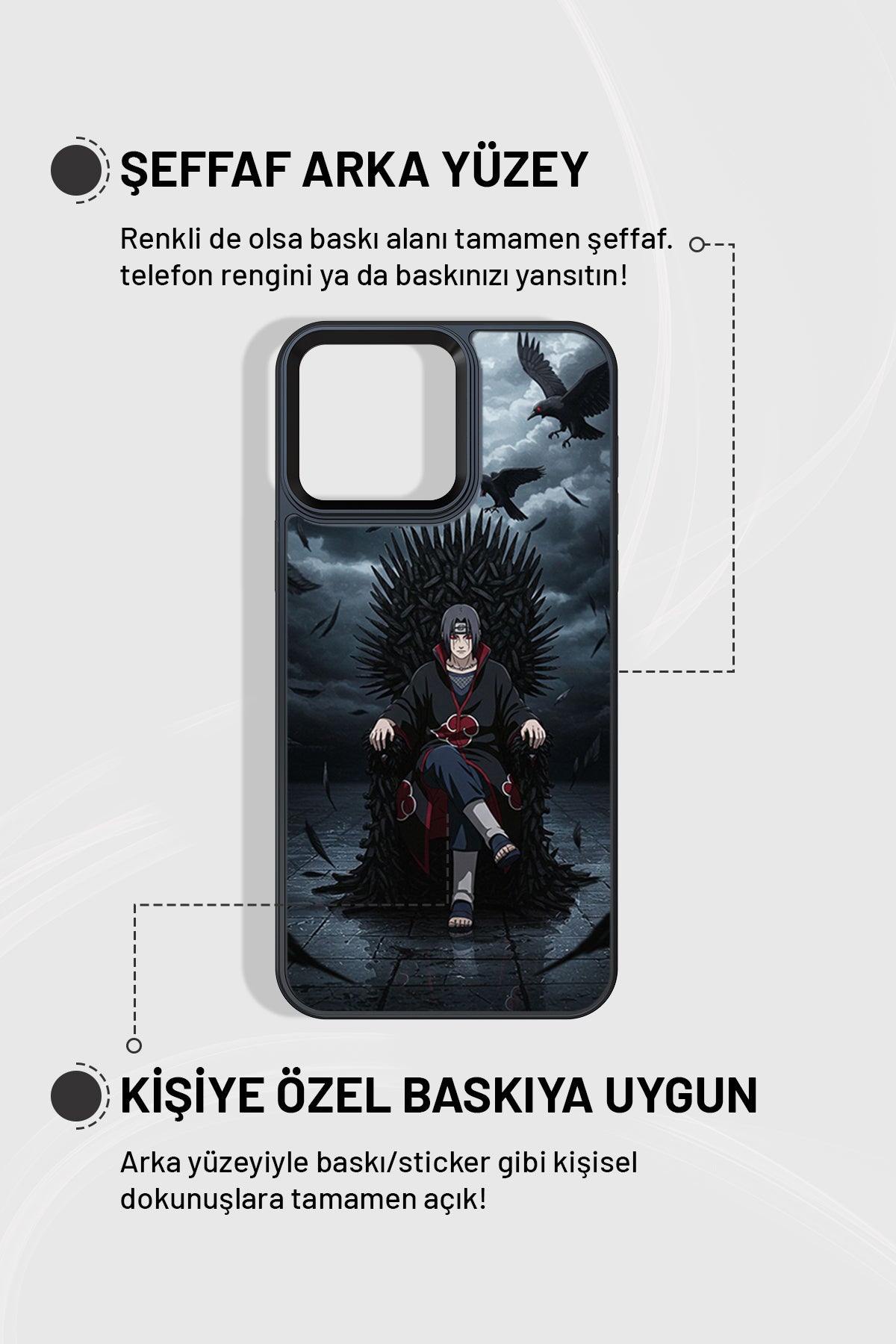 "İtachi Genjutsu" Siyah İmpact Telefon Kılıfı
