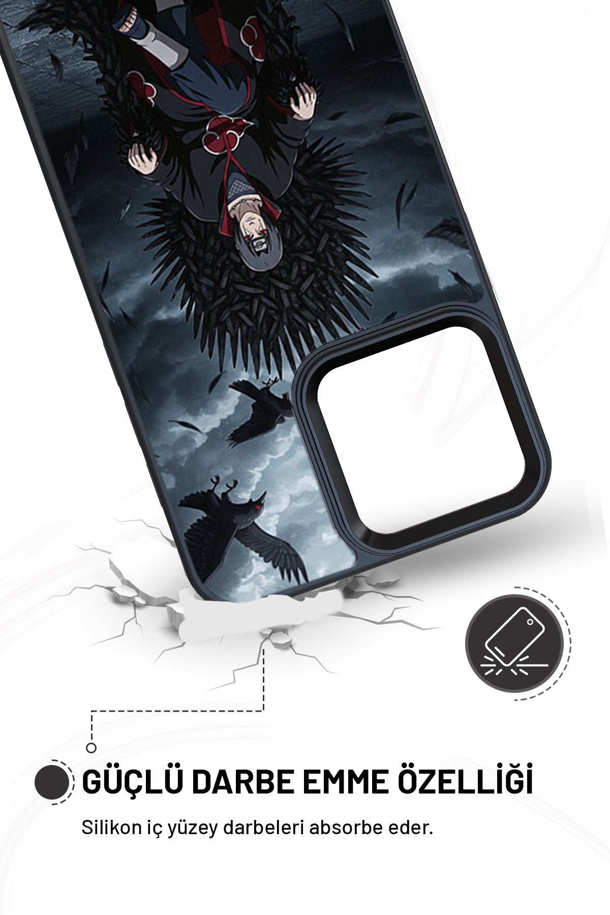 "İtachi Genjutsu" Siyah İmpact Telefon Kılıfı