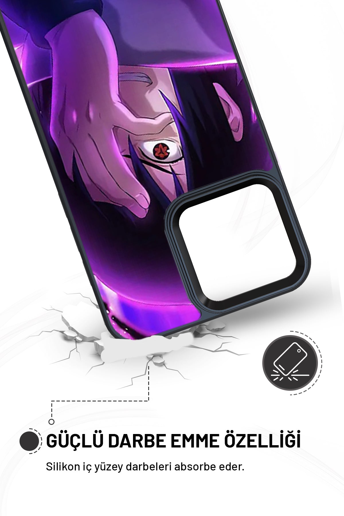 "Sasuke" Siyah İmpact Telefon Kılıfı