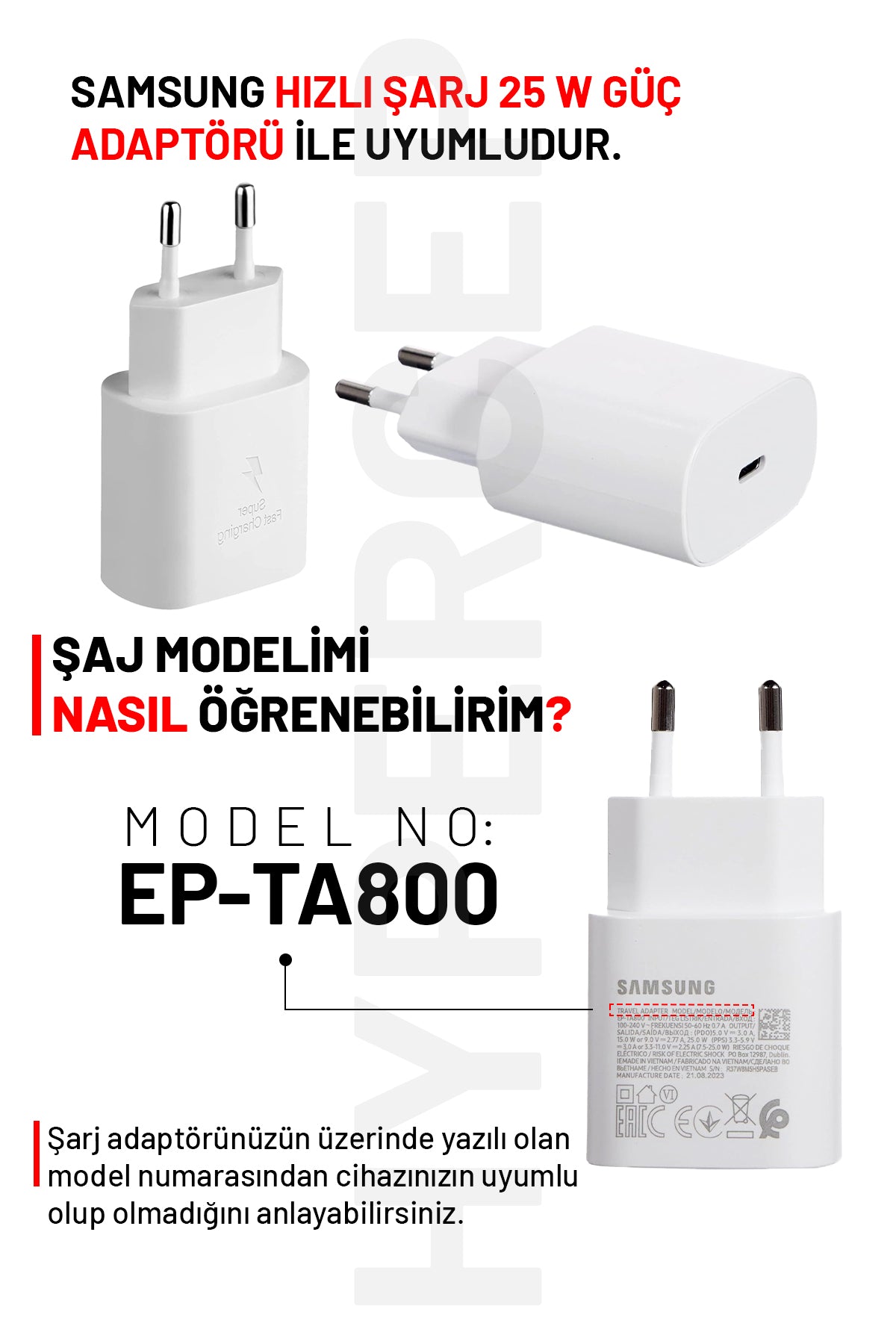 Samsung 25W (EP-TA800) Uyumlu Şarj Koruyucu Seti Kız Gökkuşağı