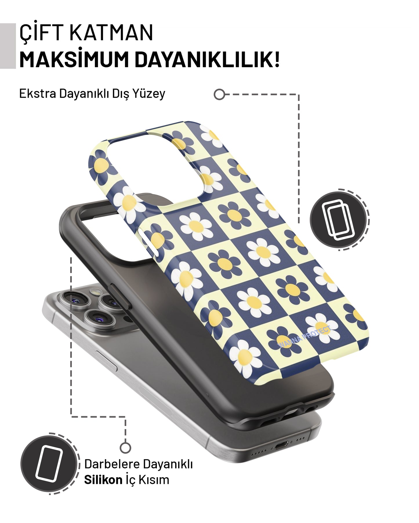 "Dama Papatya" PROTECT Telefon Kılıfı