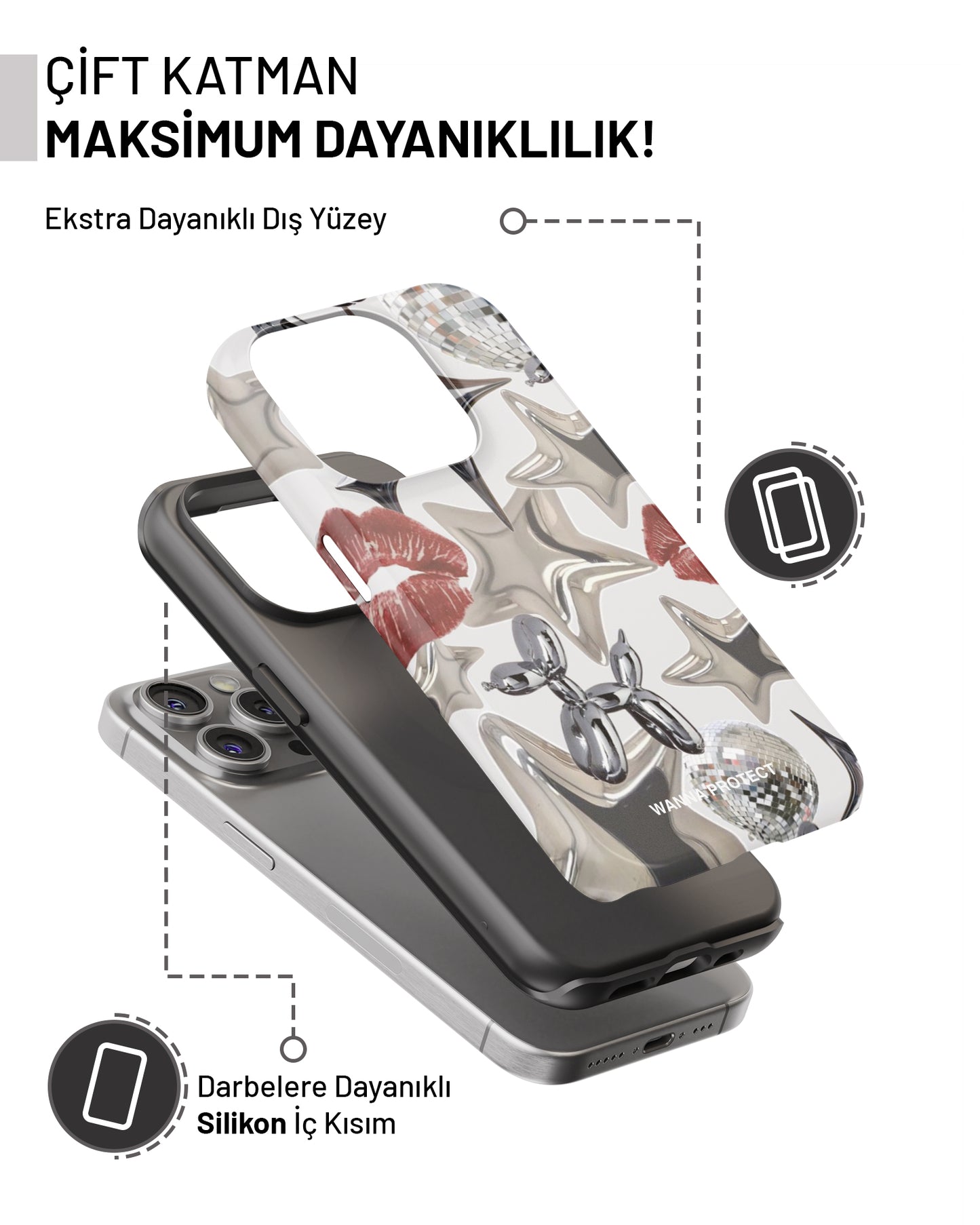 "Kalp Yıldız" PROTECT Telefon Kılıfı