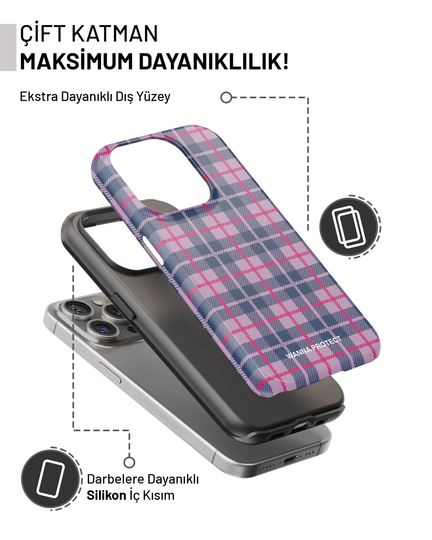"Mor Ekose" PROTECT Telefon Kılıfı