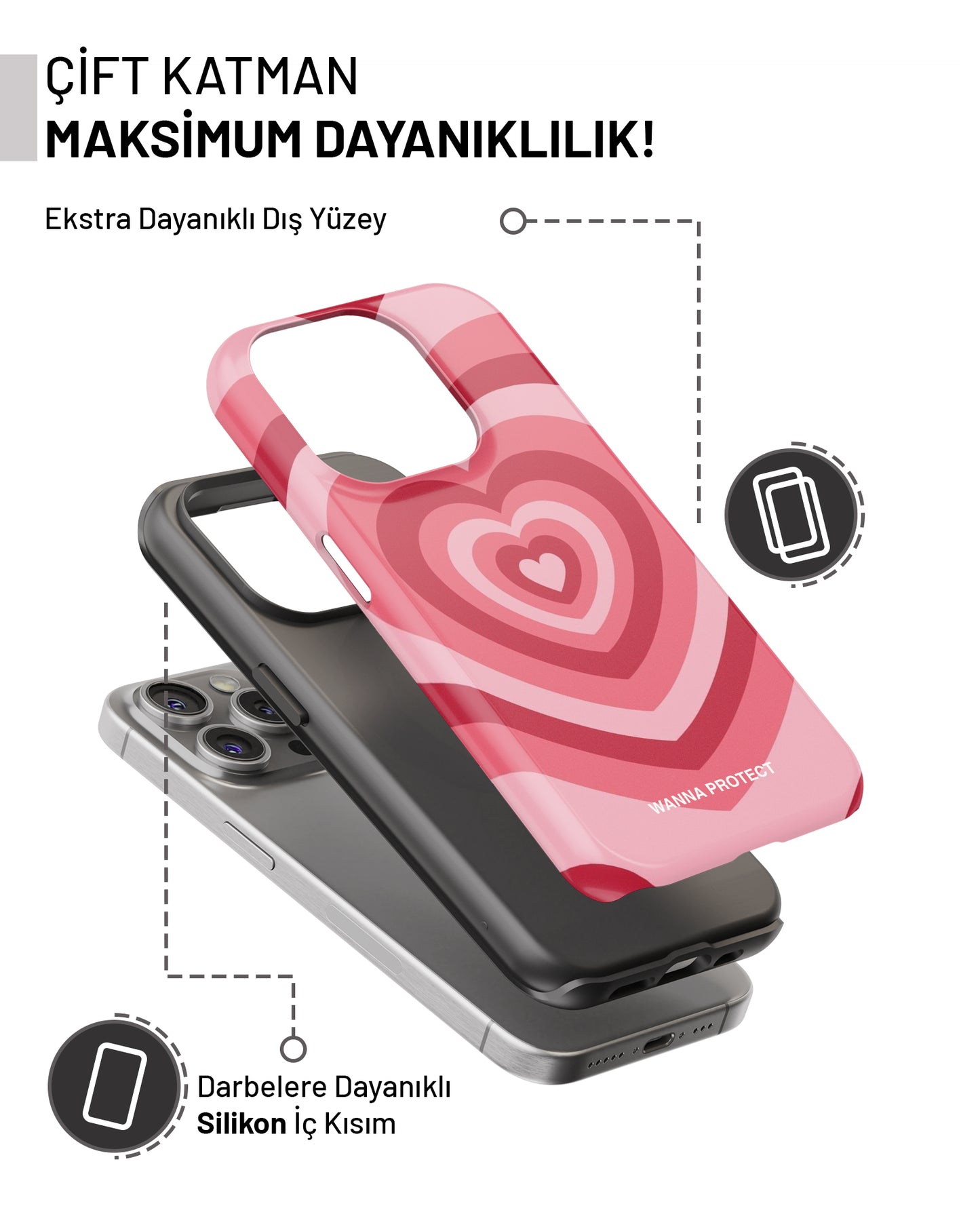 "Dalga Kalpler" PROTECT Telefon Kılıfı
