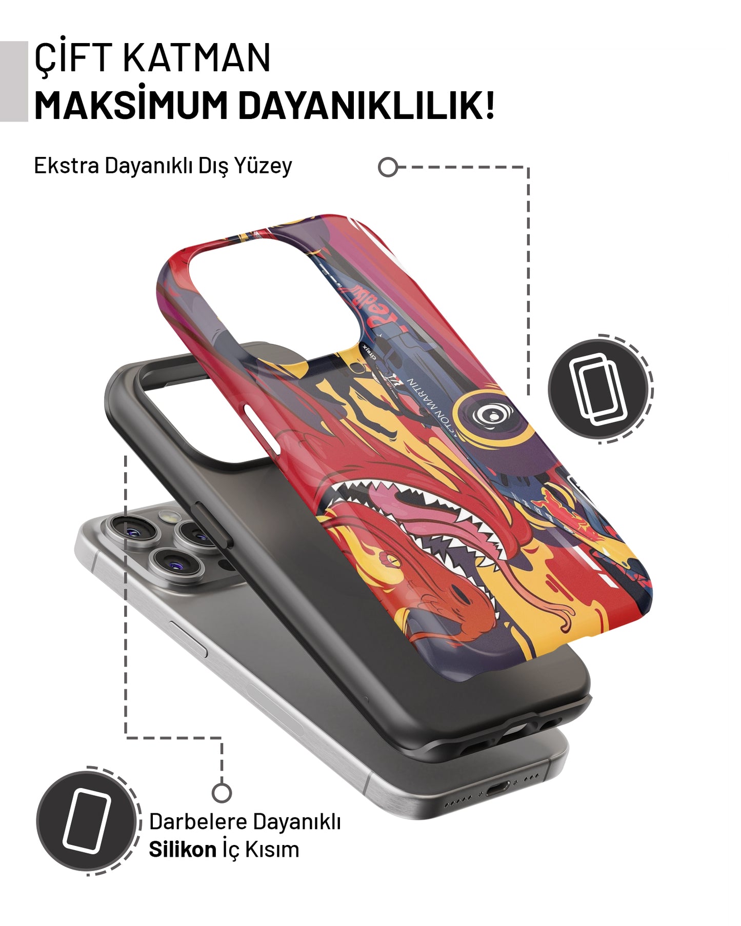"Red blue" PROTECT Telefon Kılıfı