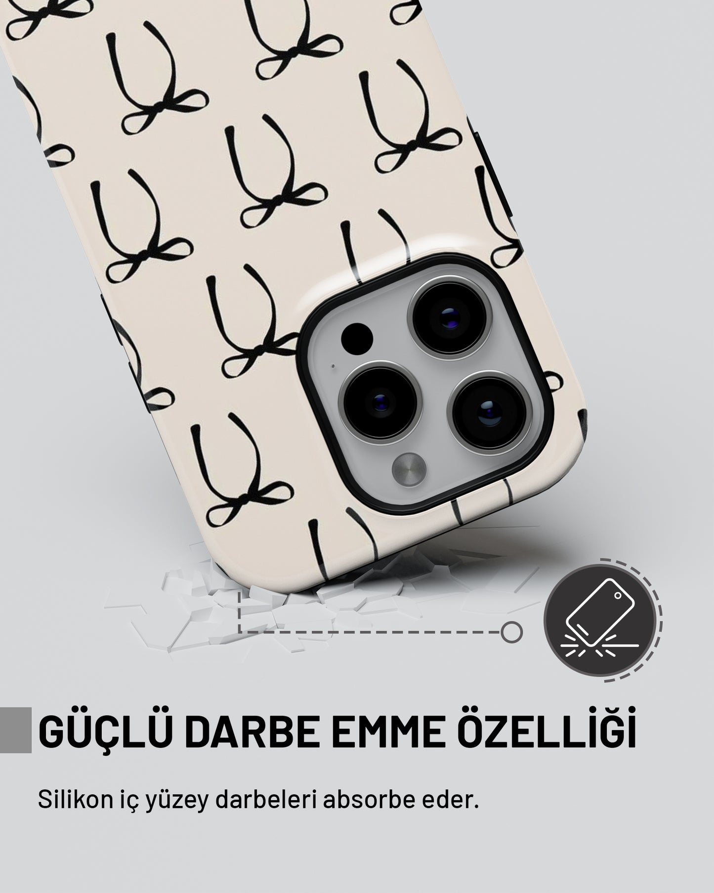 "Siyah Fiyonk" PROTECT Telefon Kılıfı