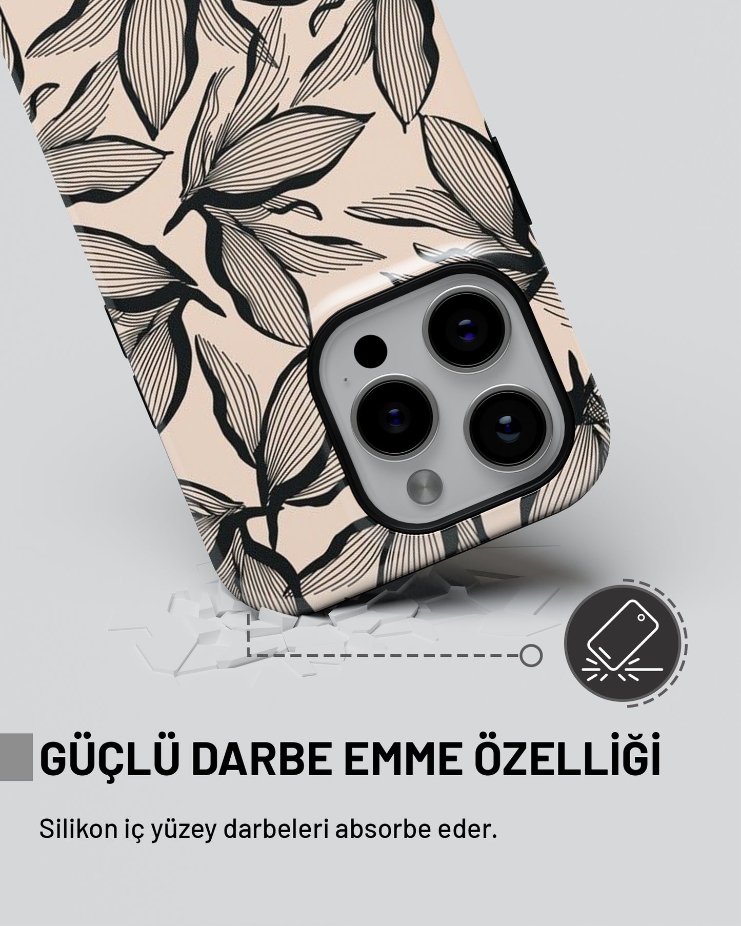 "Black Flower" PROTECT Telefon Kılıfı