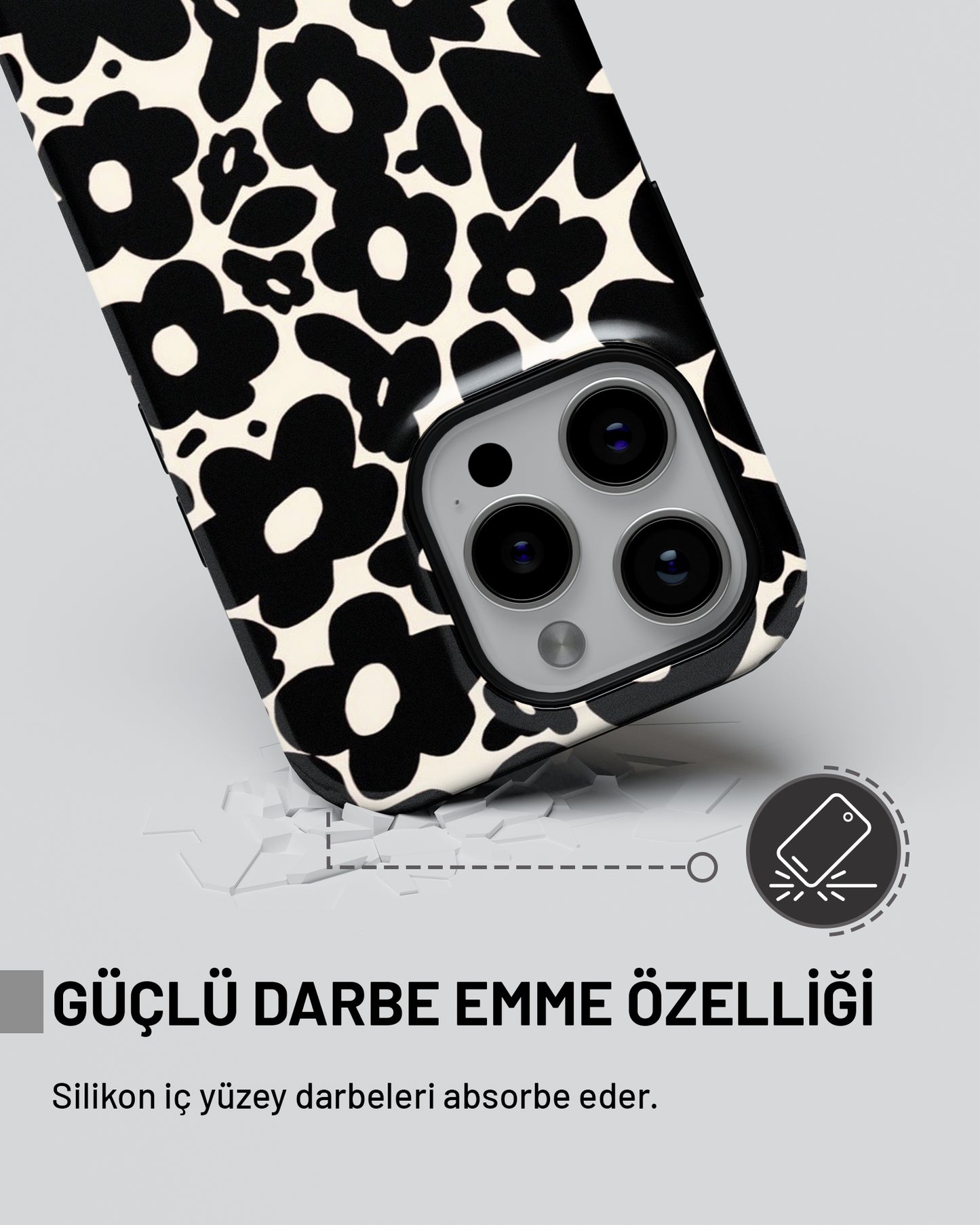 "Siyah Papatya" PROTECT Telefon Kılıfı