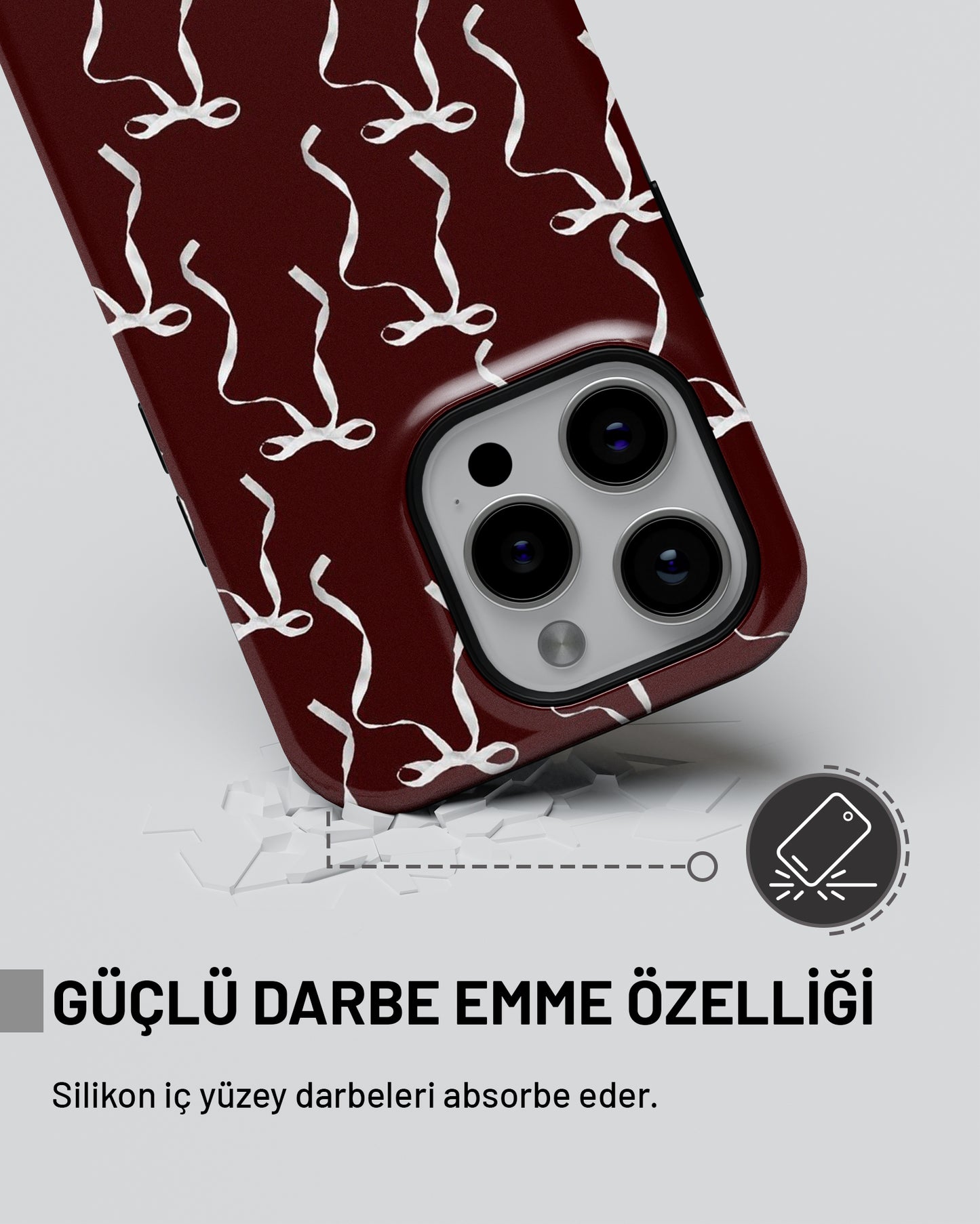 "Bordo Fiyonk" PROTECT Telefon Kılıfı