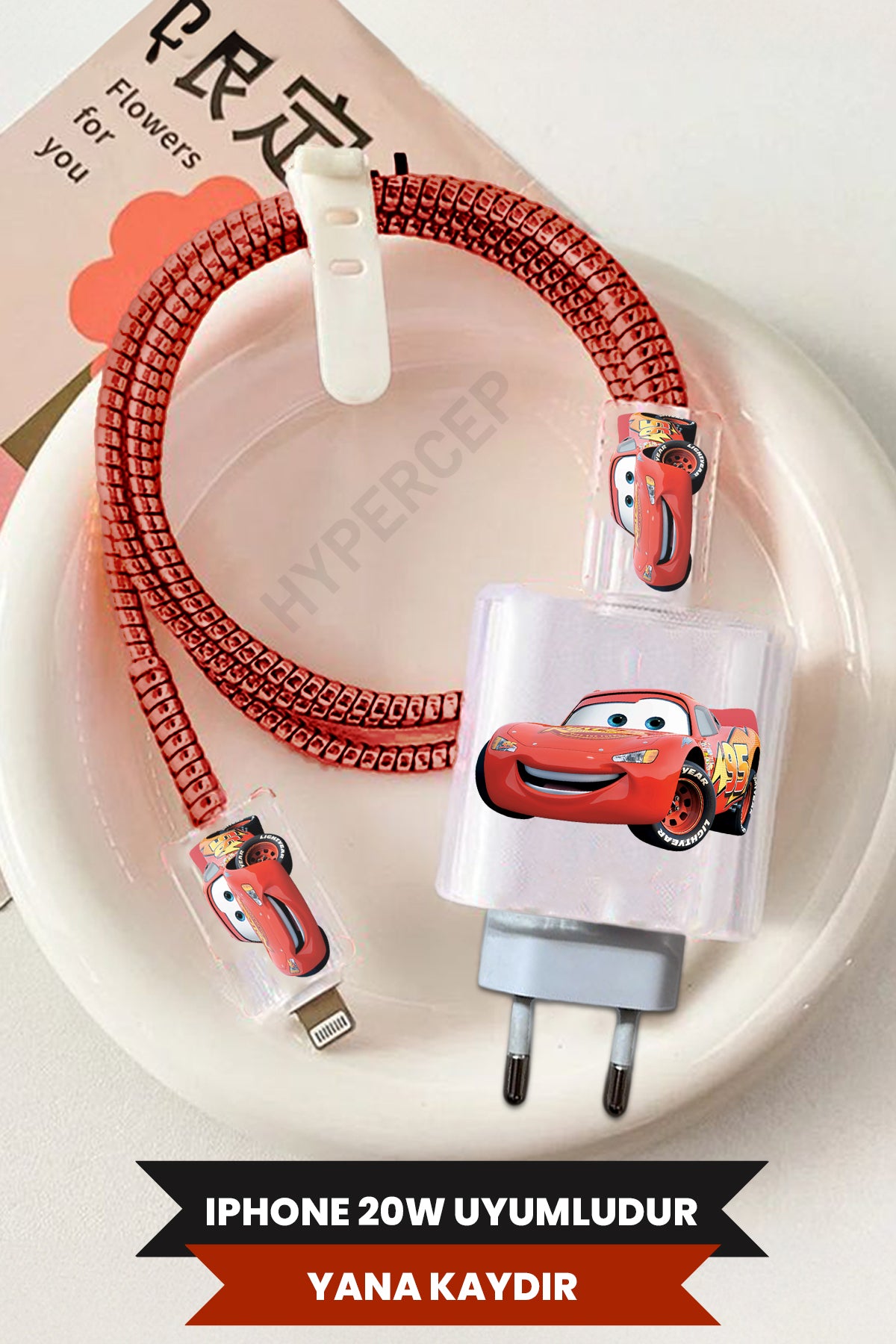 Iphone 20W Uyumlu Şarj Koruyucu Seti Şeffaf McQueen