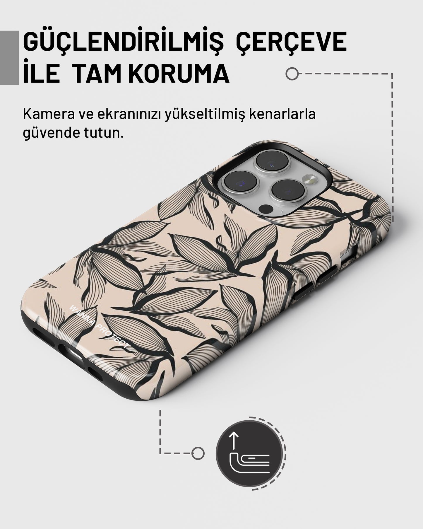 "Black Flower" PROTECT Telefon Kılıfı