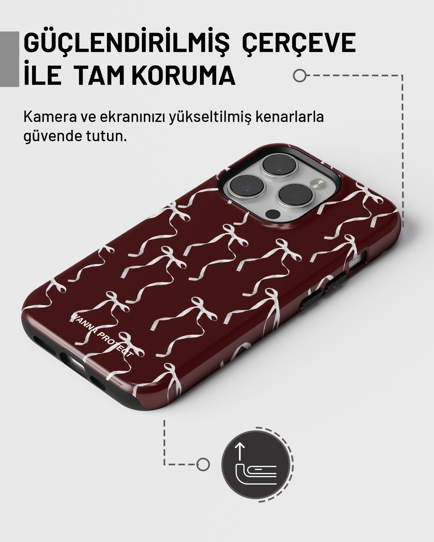 "Bordo Fiyonk" PROTECT Telefon Kılıfı