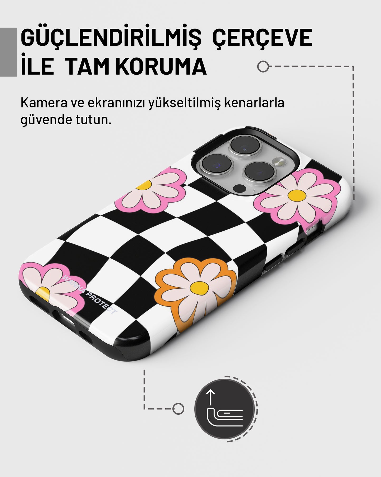 "Dama Çiçek" PROTECT Telefon Kılıfı