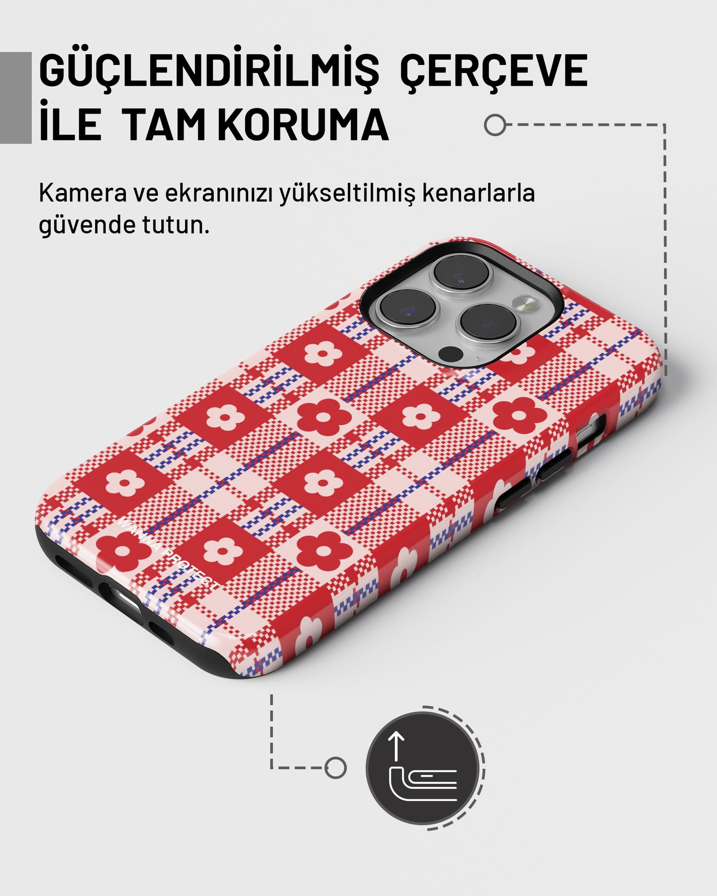 "Ekose Papatya" PROTECT Telefon Kılıfı