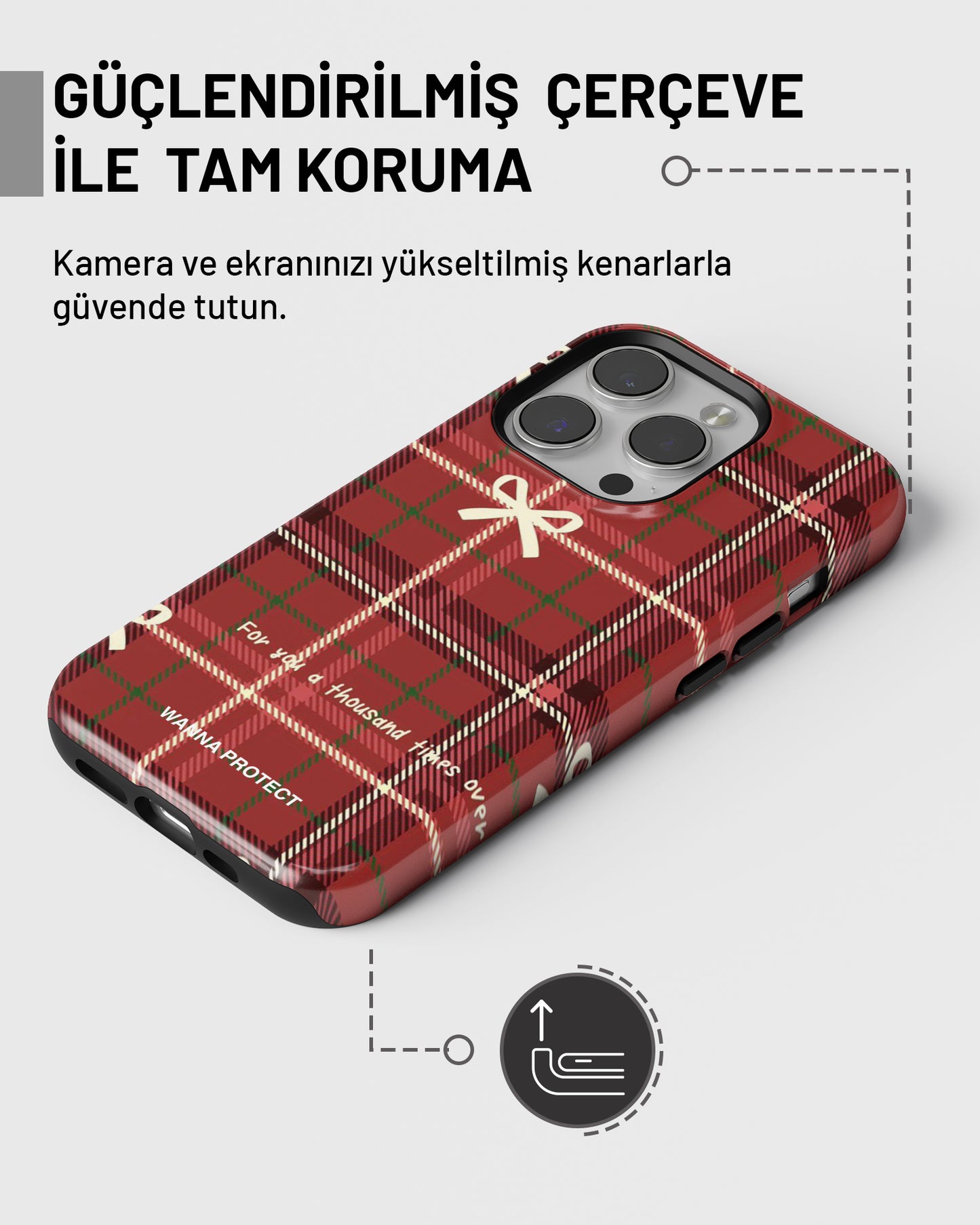 "Fiyonk Ekose" PROTECT Telefon Kılıfı