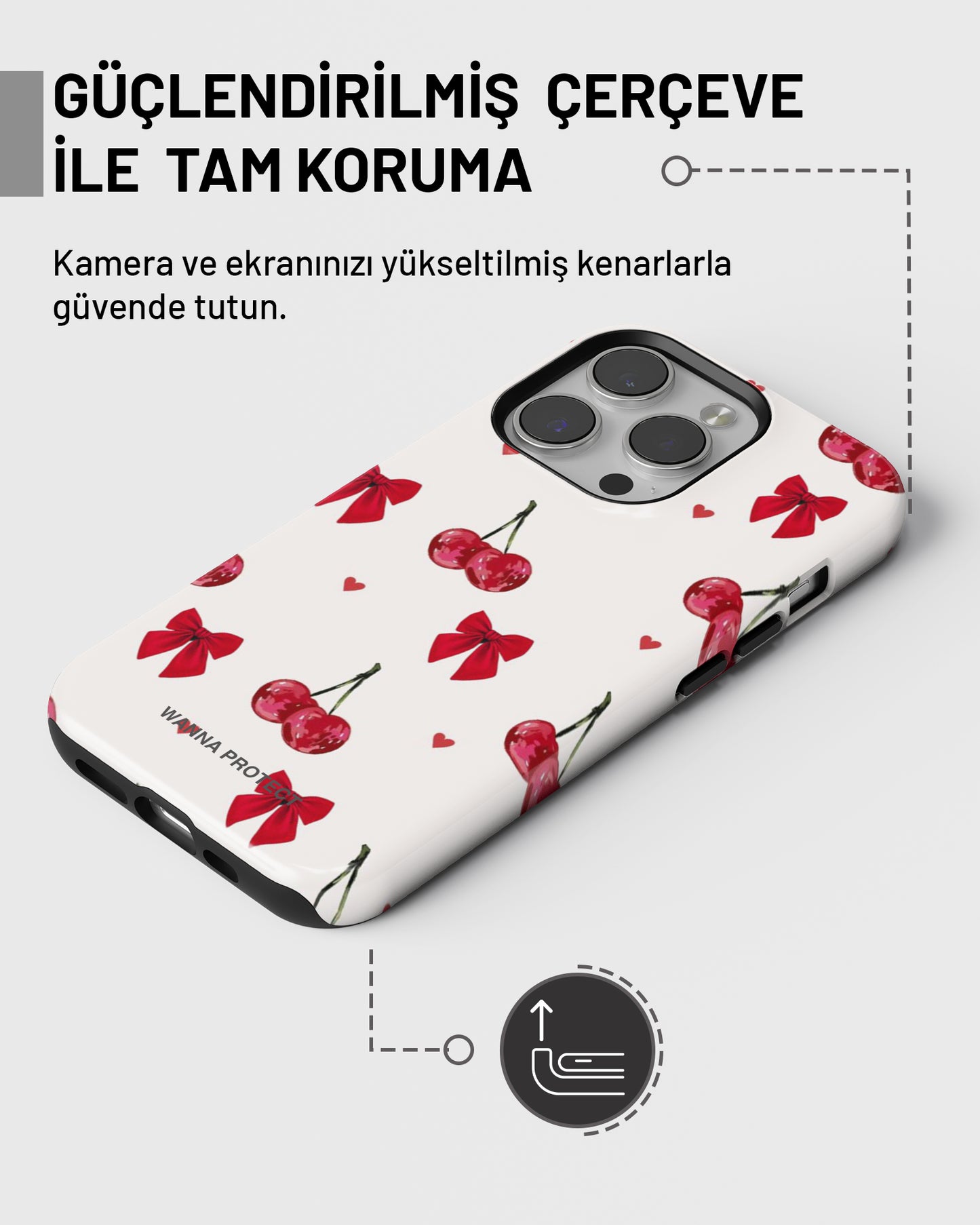 "Fiyonk Kiraz" PROTECT Telefon Kılıfı