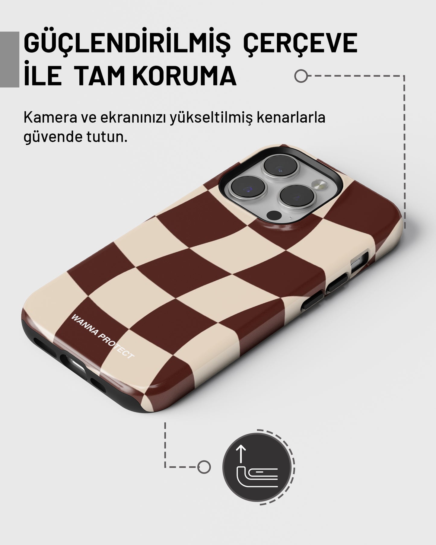 "Kahverengi Dama" PROTECT Telefon Kılıfı