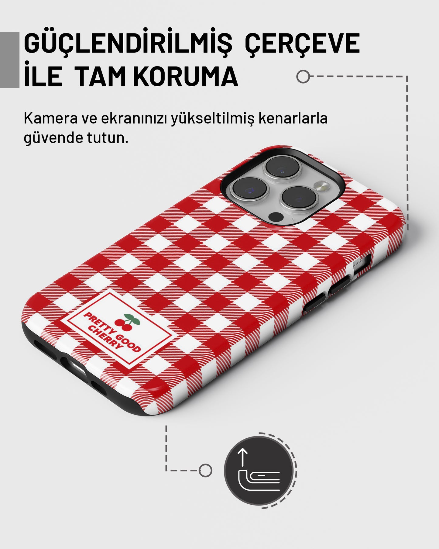 "Kiraz Ekose" PROTECT Telefon Kılıfı