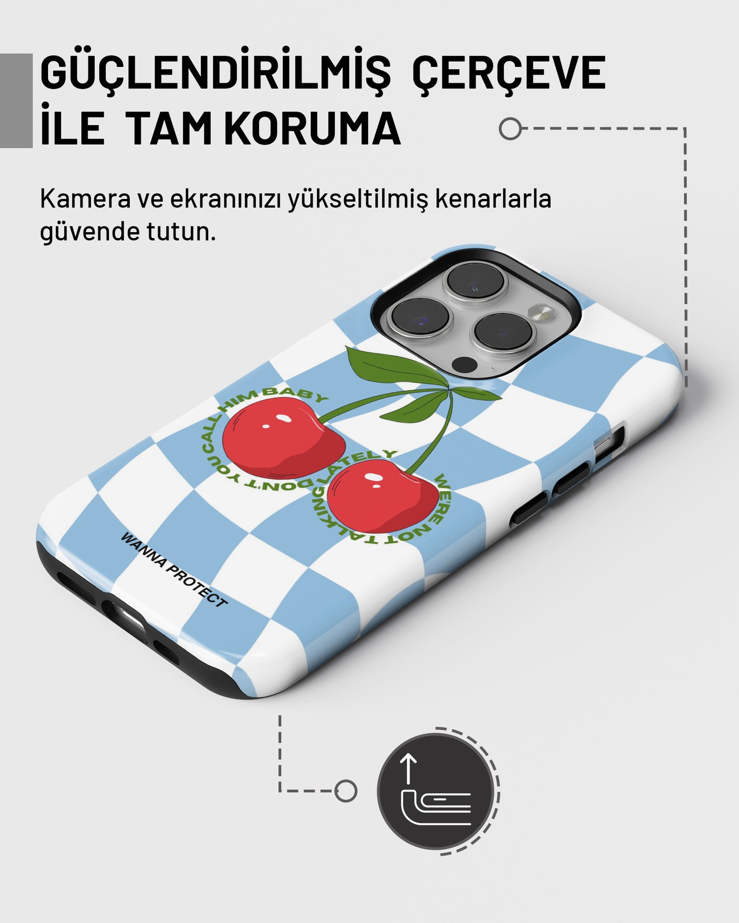 "Blue Cherry" PROTECT Telefon Kılıfı