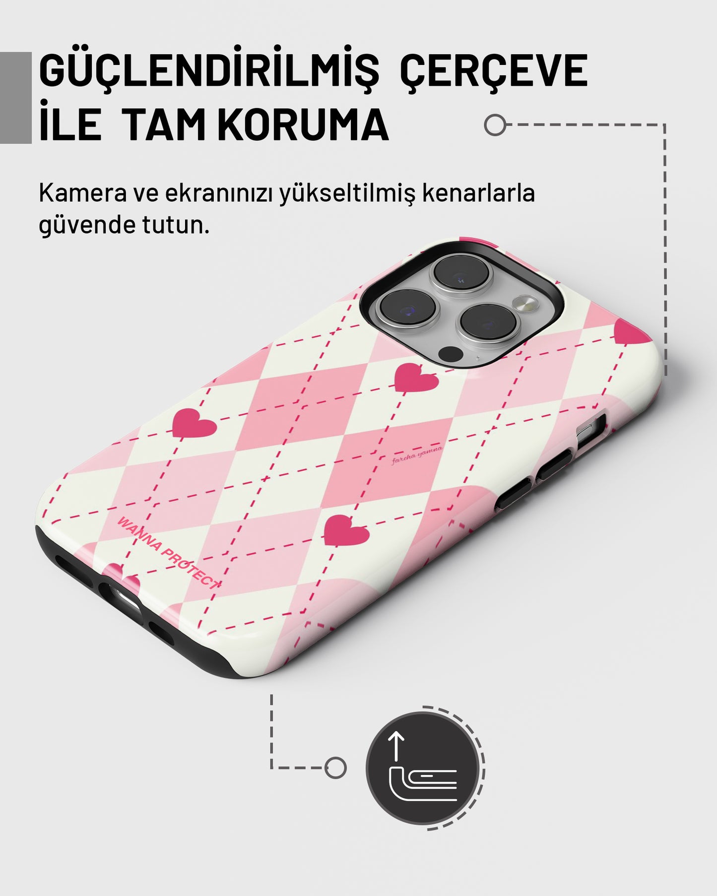 "Pembe Baklava" PROTECT Telefon Kılıfı