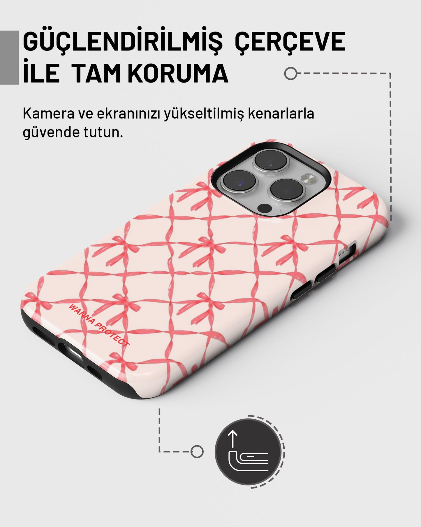 "Pembe Fiyonk" PROTECT Telefon Kılıfı