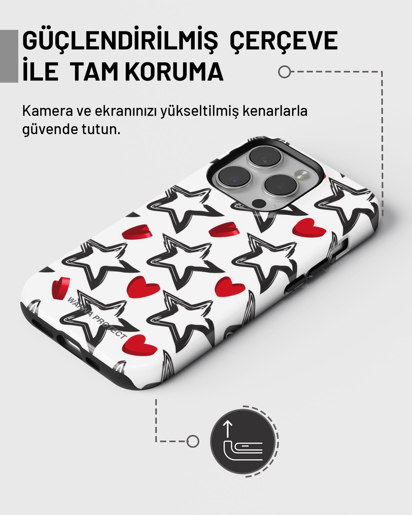"Yıldız Kalp" PROTECT Telefon Kılıfı