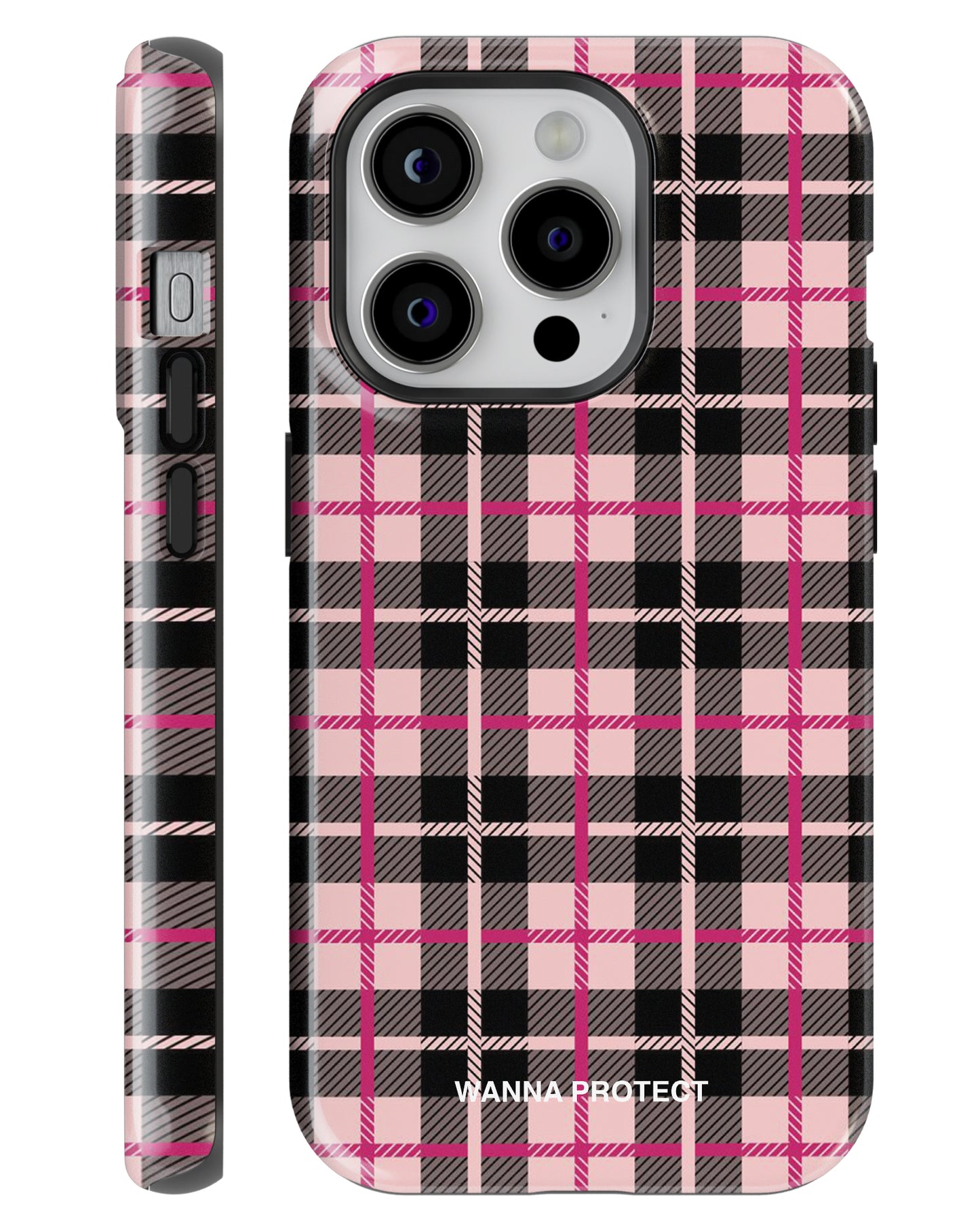"Black Pink Ekose" PROTECT Telefon Kılıfı