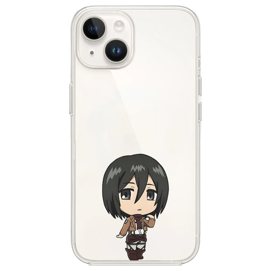 "Mikasa Chibi" Şeffaf Telefon Kılıfı