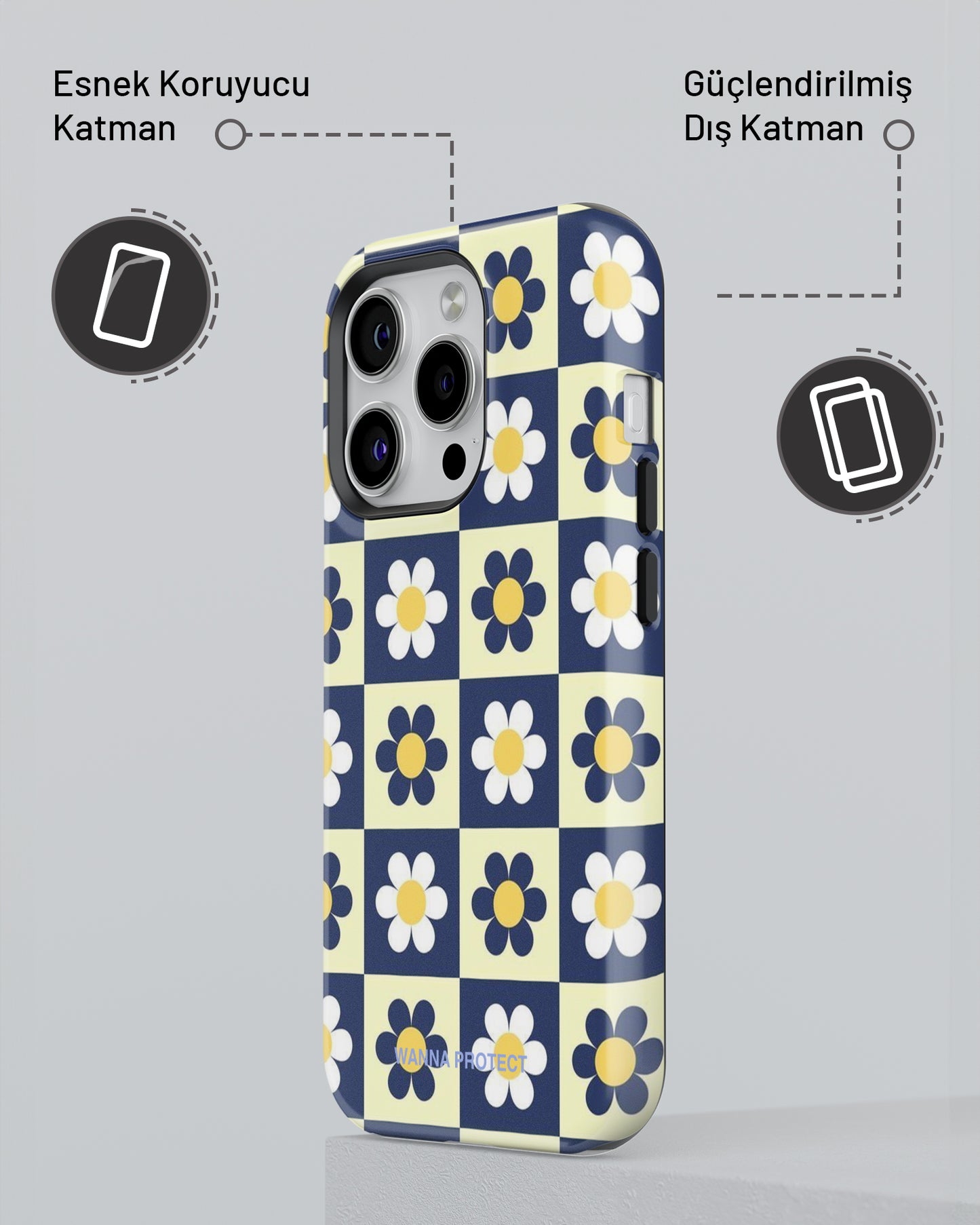 "Dama Papatya" PROTECT Telefon Kılıfı
