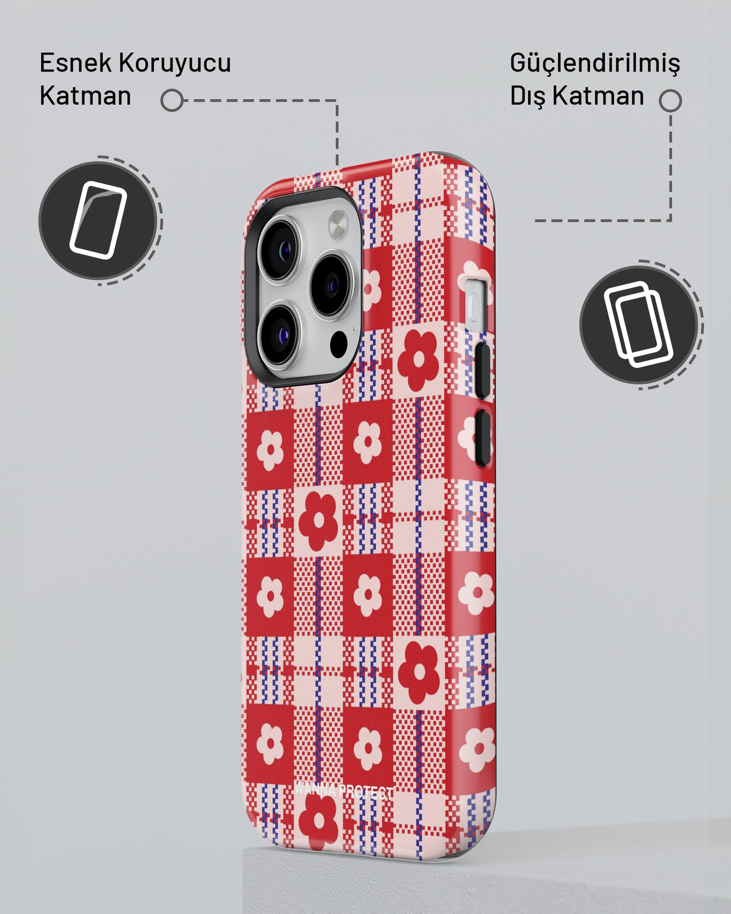 "Ekose Papatya" PROTECT Telefon Kılıfı