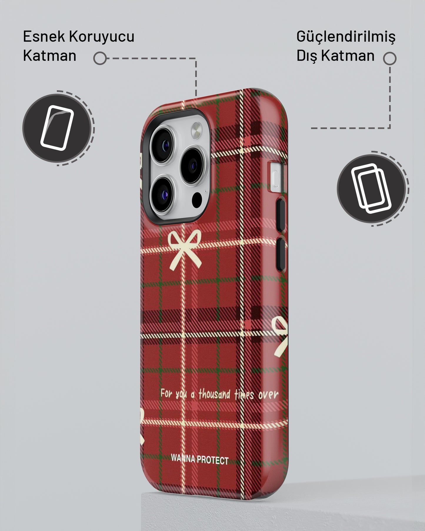 "Fiyonk Ekose" PROTECT Telefon Kılıfı