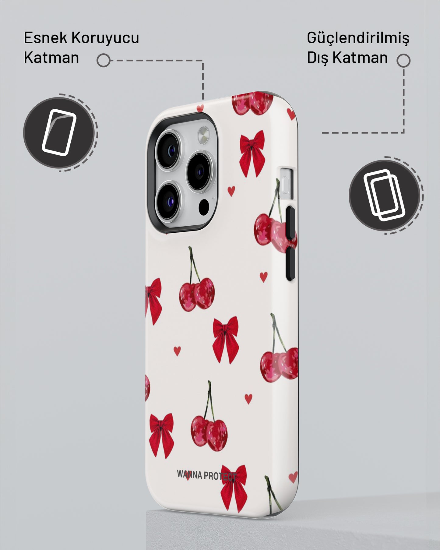 "Fiyonk Kiraz" PROTECT Telefon Kılıfı