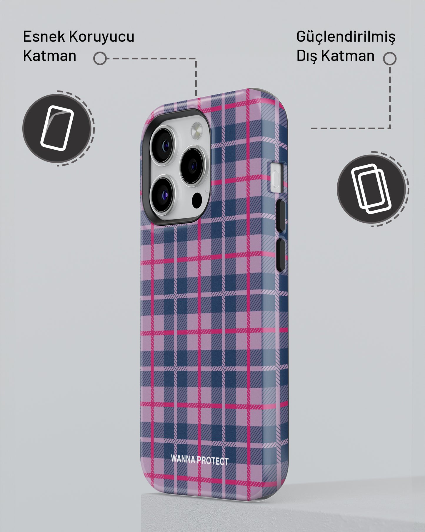 "Mor Ekose" PROTECT Telefon Kılıfı