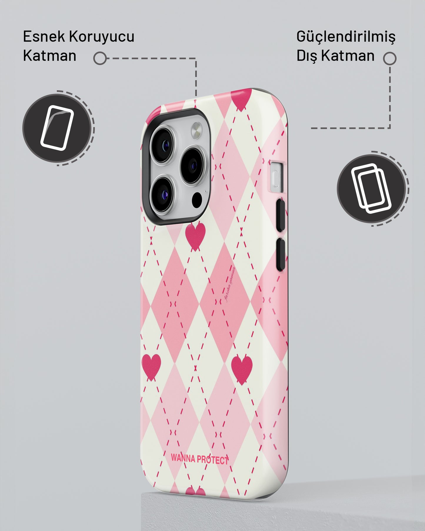 "Pembe Baklava" PROTECT Telefon Kılıfı
