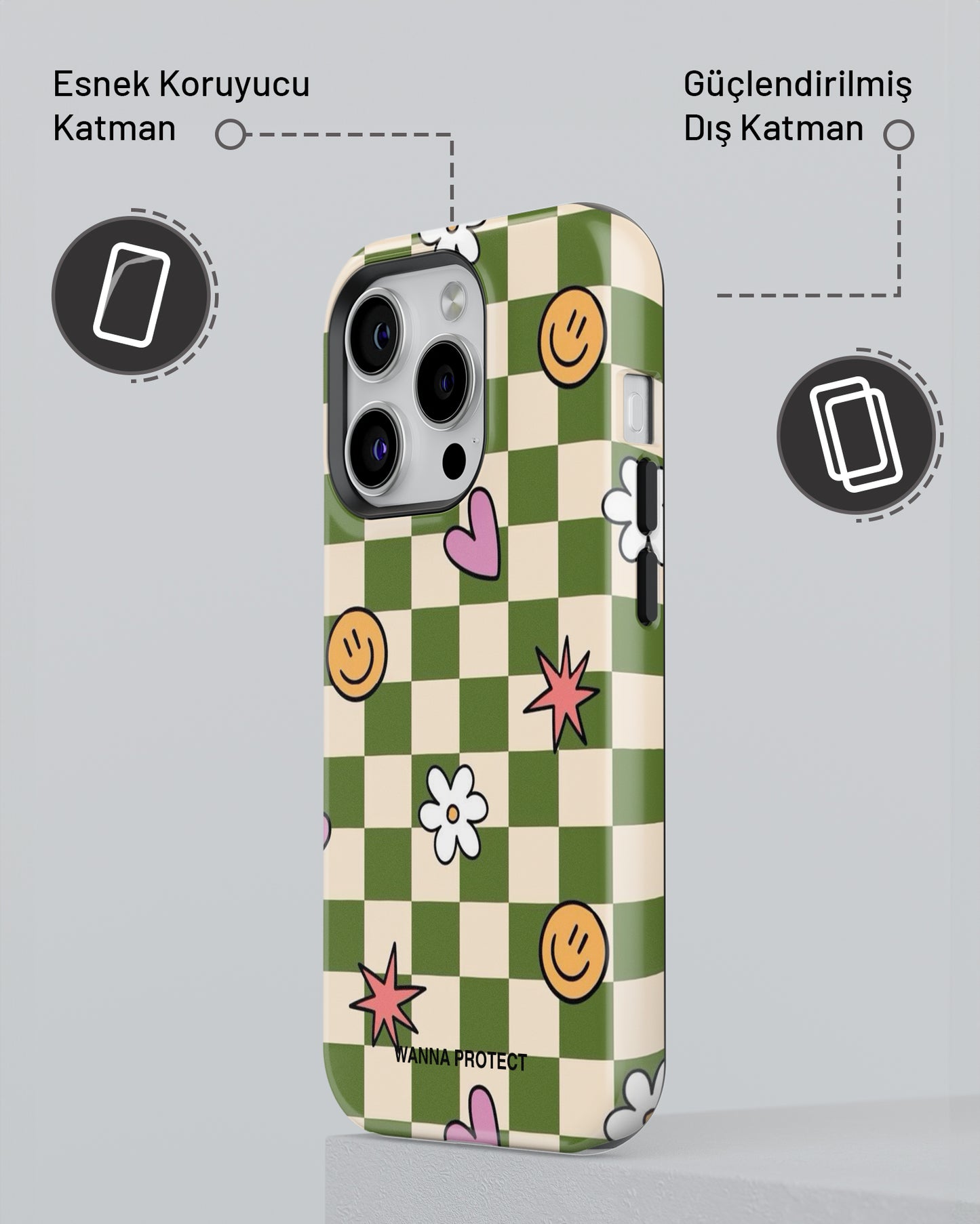 "Smile Kalp" PROTECT Telefon Kılıfı