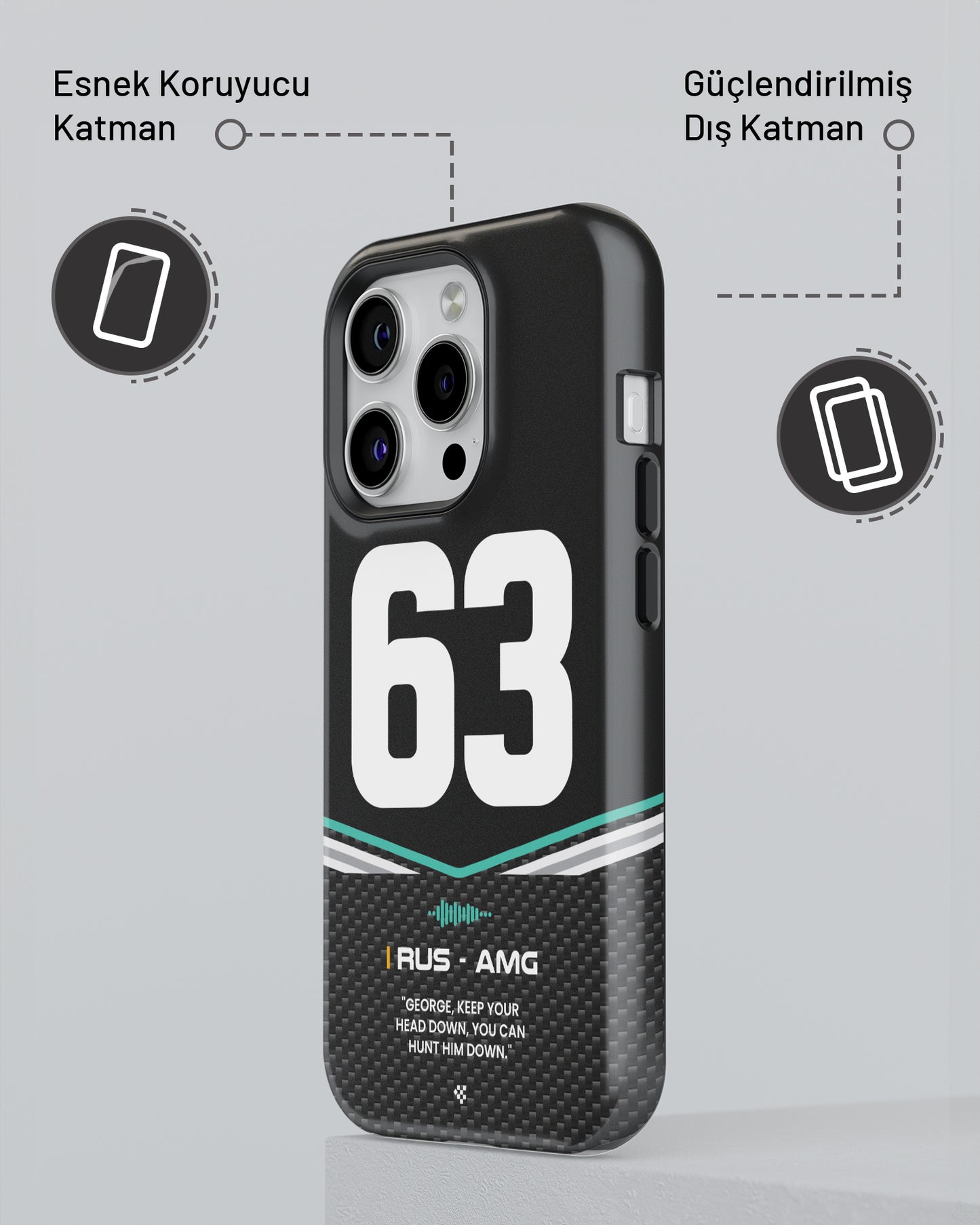 "George Russell F1 2025" PROTECT Telefon Kılıfı