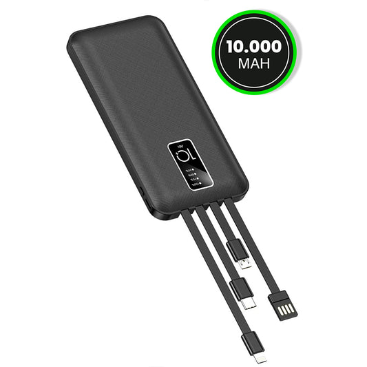 10.000 mAh Kablolu Taşınabilir Şarj PowerBank