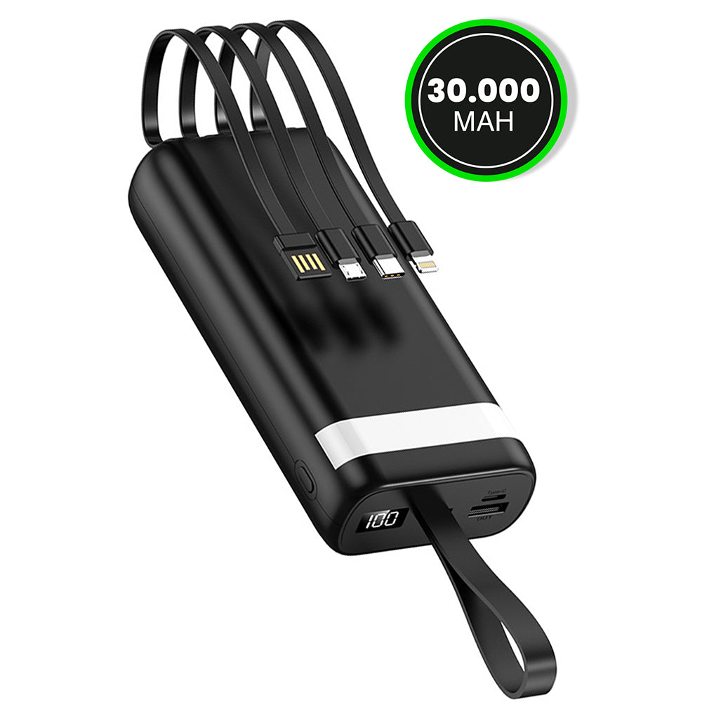 30.000 mAh Kablolu Taşınabilir Şarj PowerBank