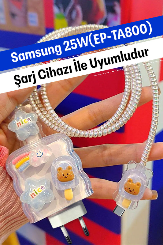 Samsung 25W (EP-TA800) Uyumlu Şarj Koruyucu Seti Nice Dondurma