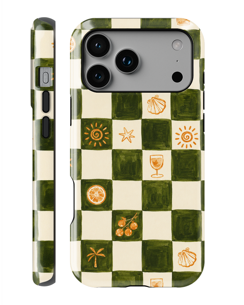 Summer Collection Olive Checker PROTECT Telefon Kılıfı