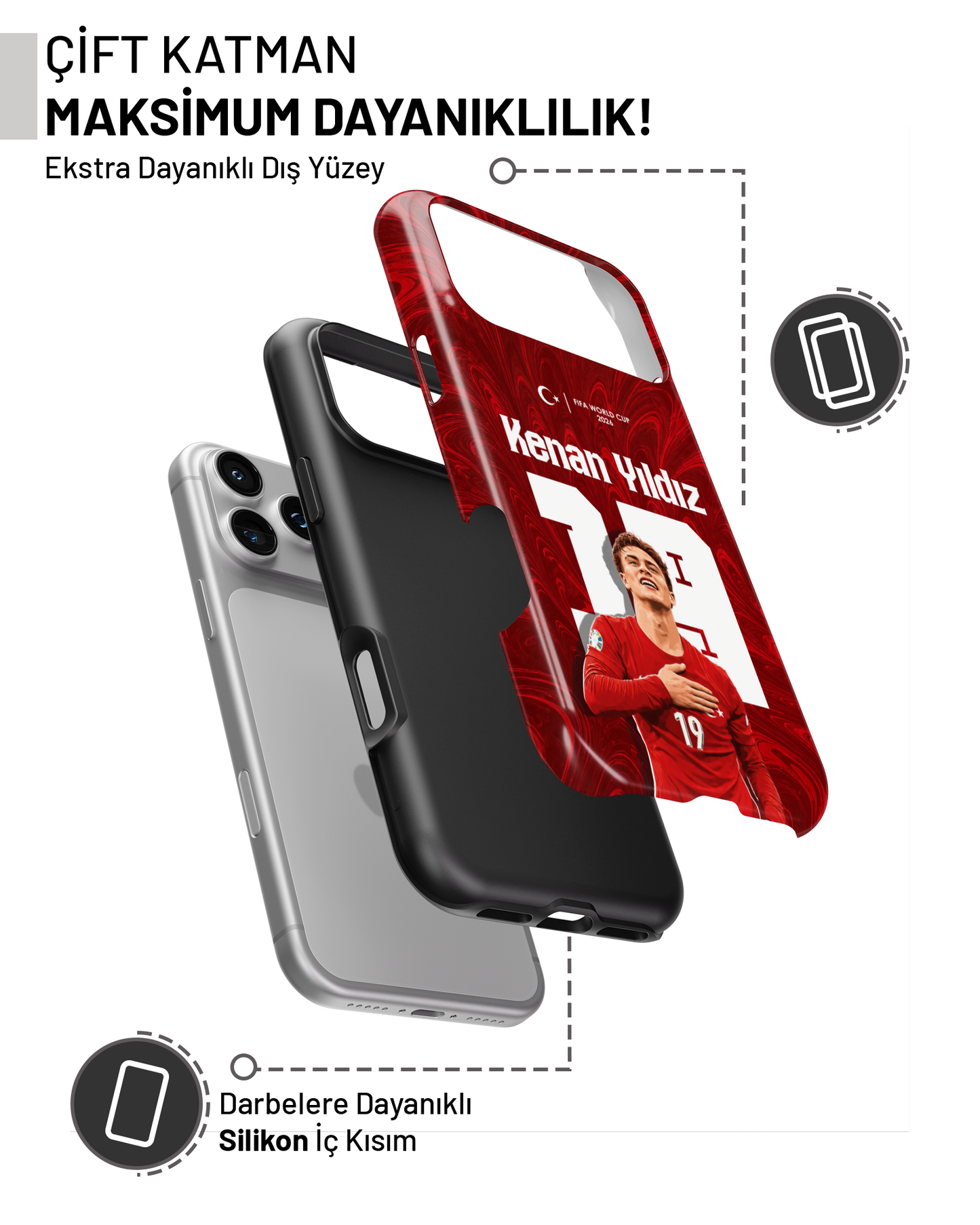 Türkiye WC 2026 Kenan Yıldız PROTECT Telefon Kılıfı