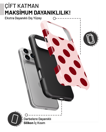 Summer Collection Kırmızı Puantiye PROTECT Telefon Kılıfı