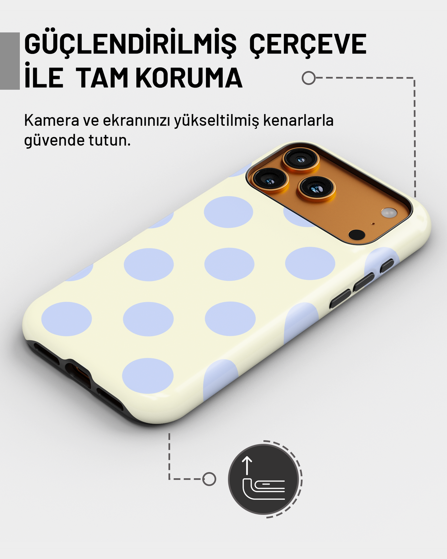 Summer Collection Mavi Puantiye PROTECT Telefon Kılıfı