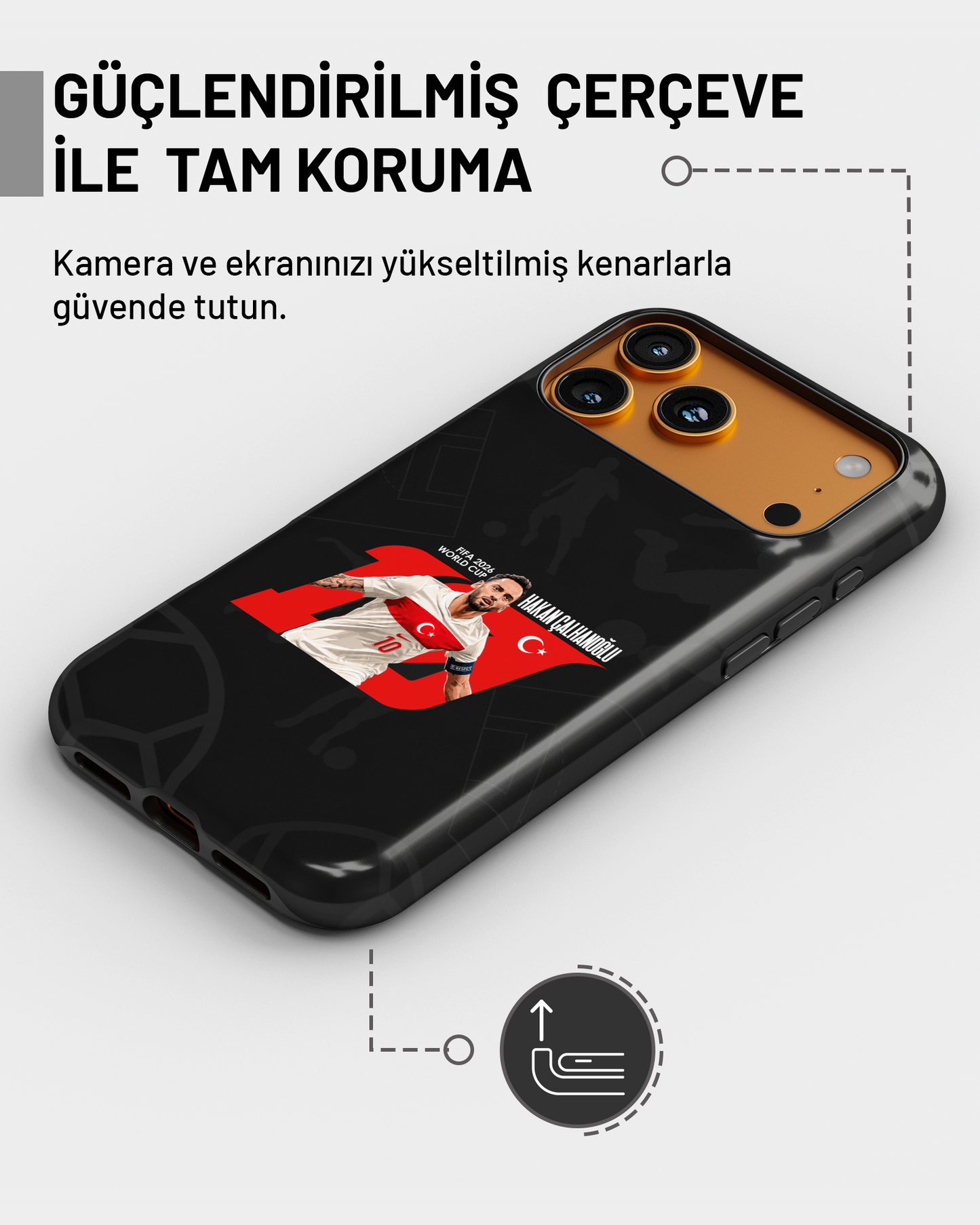Türkiye WC 2026 Hakan Çalhanoğlu PROTECT Telefon Kılıfı