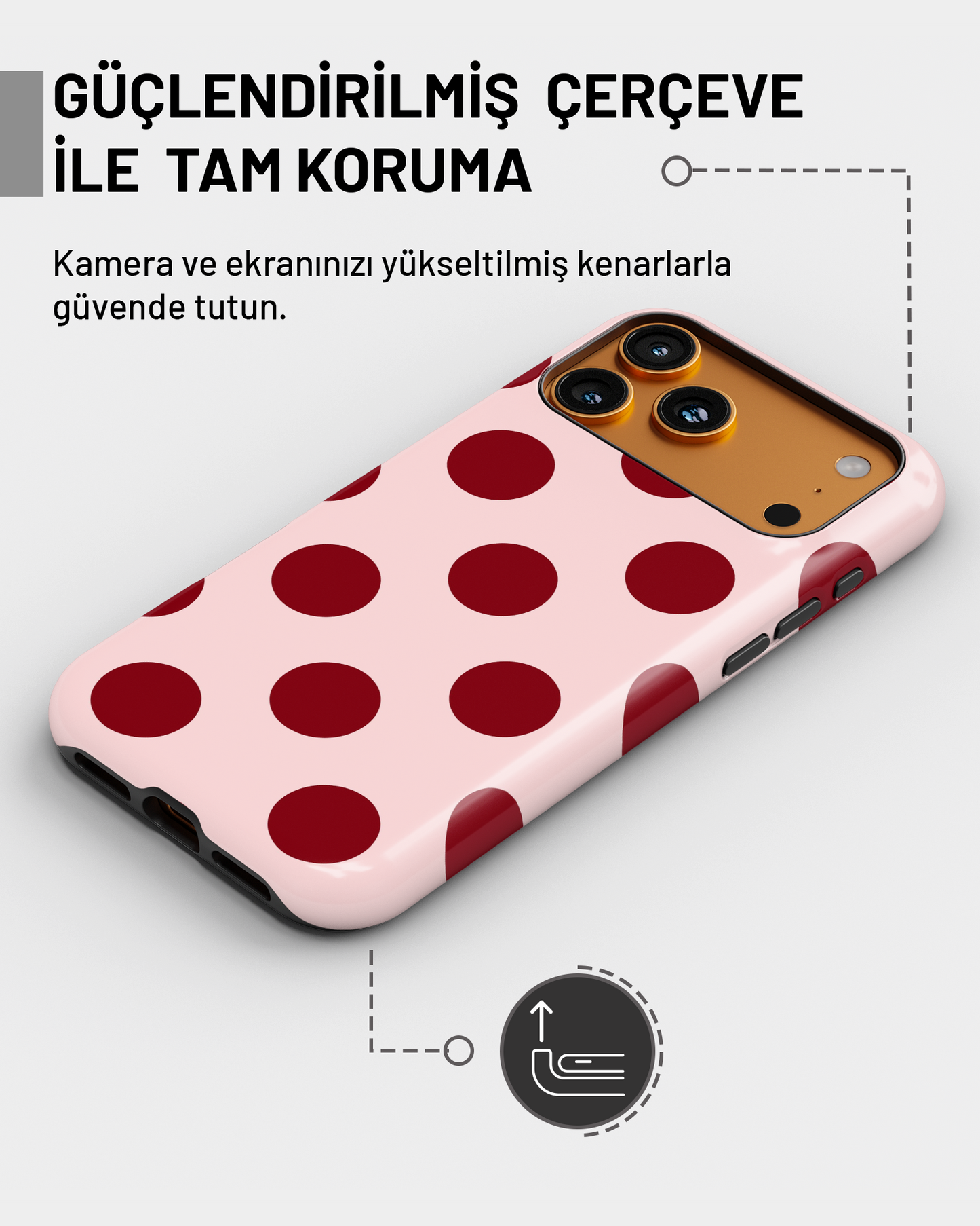 Summer Collection Kırmızı Puantiye PROTECT Telefon Kılıfı