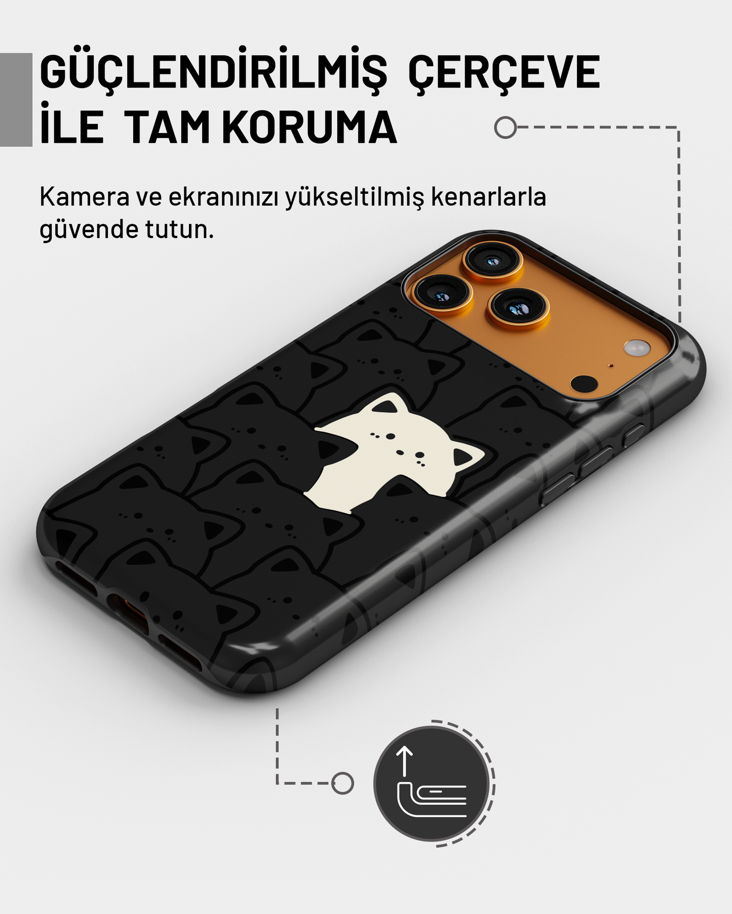 "Beyaz Kedi" PROTECT Telefon Kılıfı