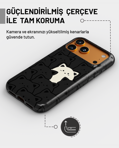 "Beyaz Kedi" PROTECT Telefon Kılıfı